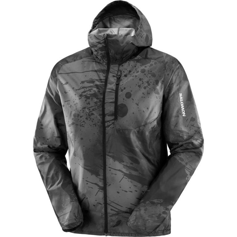 Black Salomon Bonatti Cross Men's Windbreaker | IE XD1960